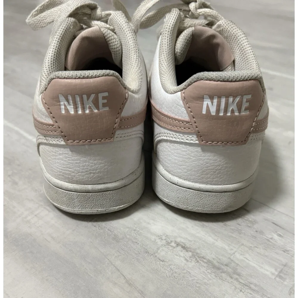 Nike Womens Court Vision Low Sneaker Size 6.5 White Pink DH3158-102